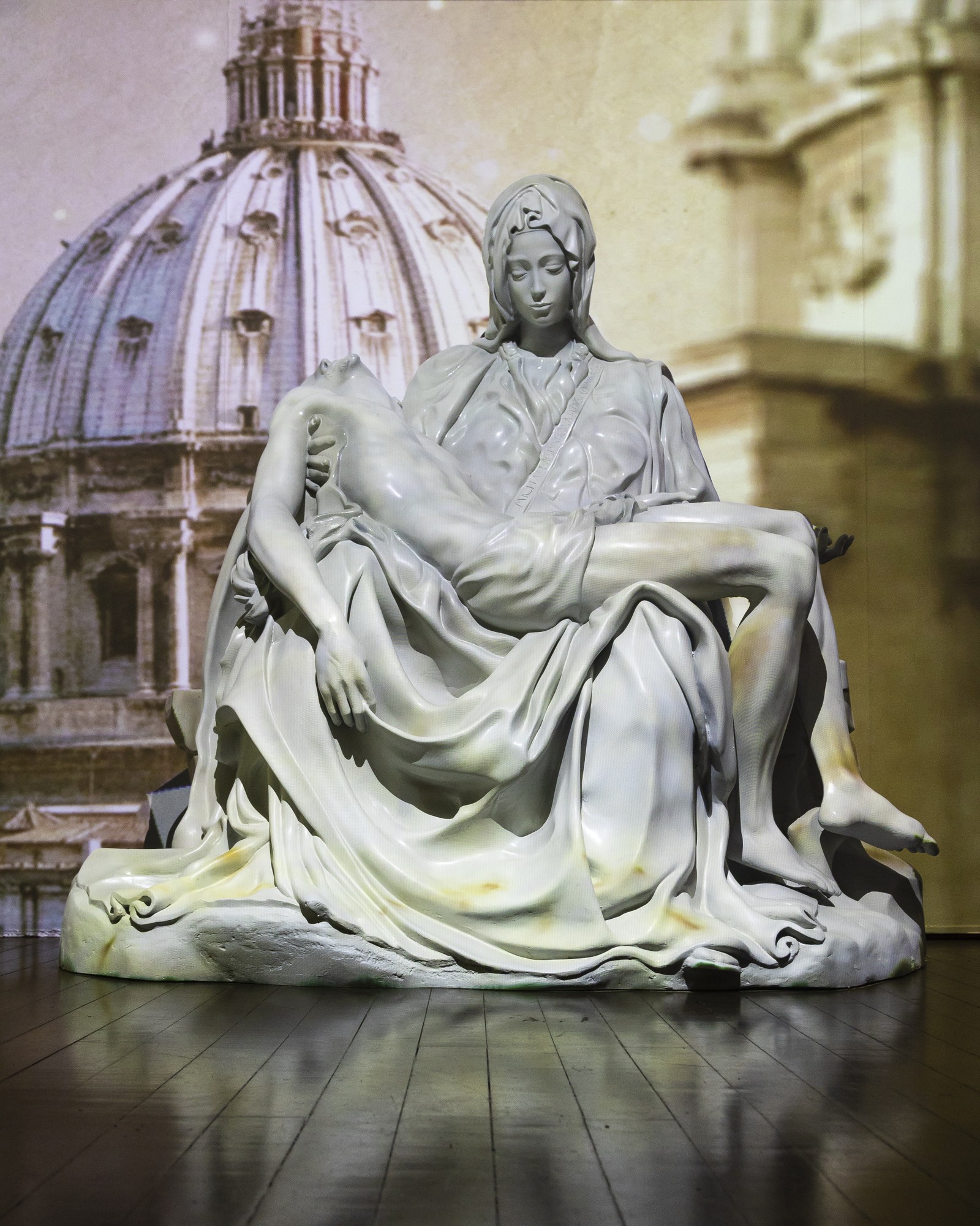 An exact replica of the approved statue "Beta"written by Michelangelo, at the Curios Cultural Center – Photo: Leo Martins/Agência O Globo