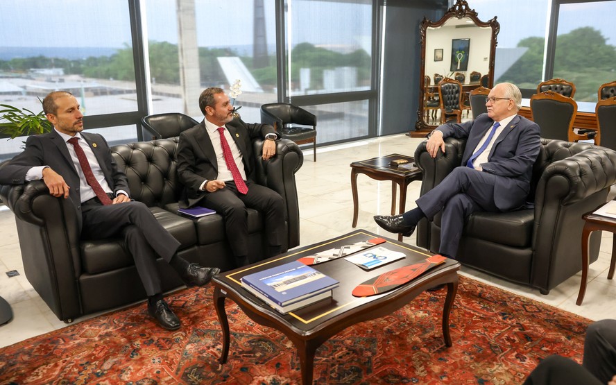 Presidente do STF em audiência com Andrei Rodrigues, Diretor-Geral da Polícia Federal.