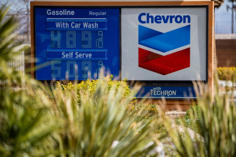 Chevron lucrou US$ 6,26 bilhões no primeiro trimestre de 2022 Bloomberg — Foto:         