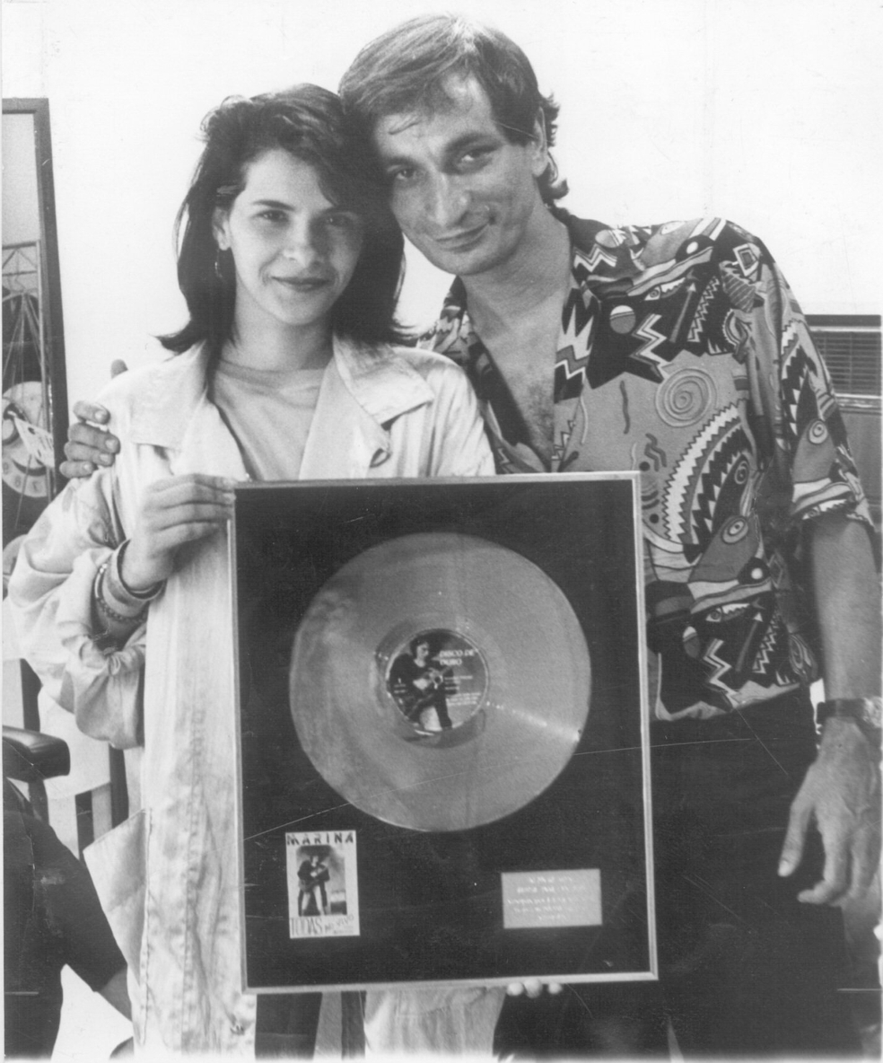 Marina Lima e Antonio Cicero em 1986 — Foto: Arquivo/Agência O Globo