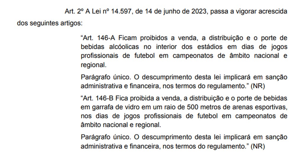 As alterações propostas na Lei Geral do Esporte — Foto: Reprodução