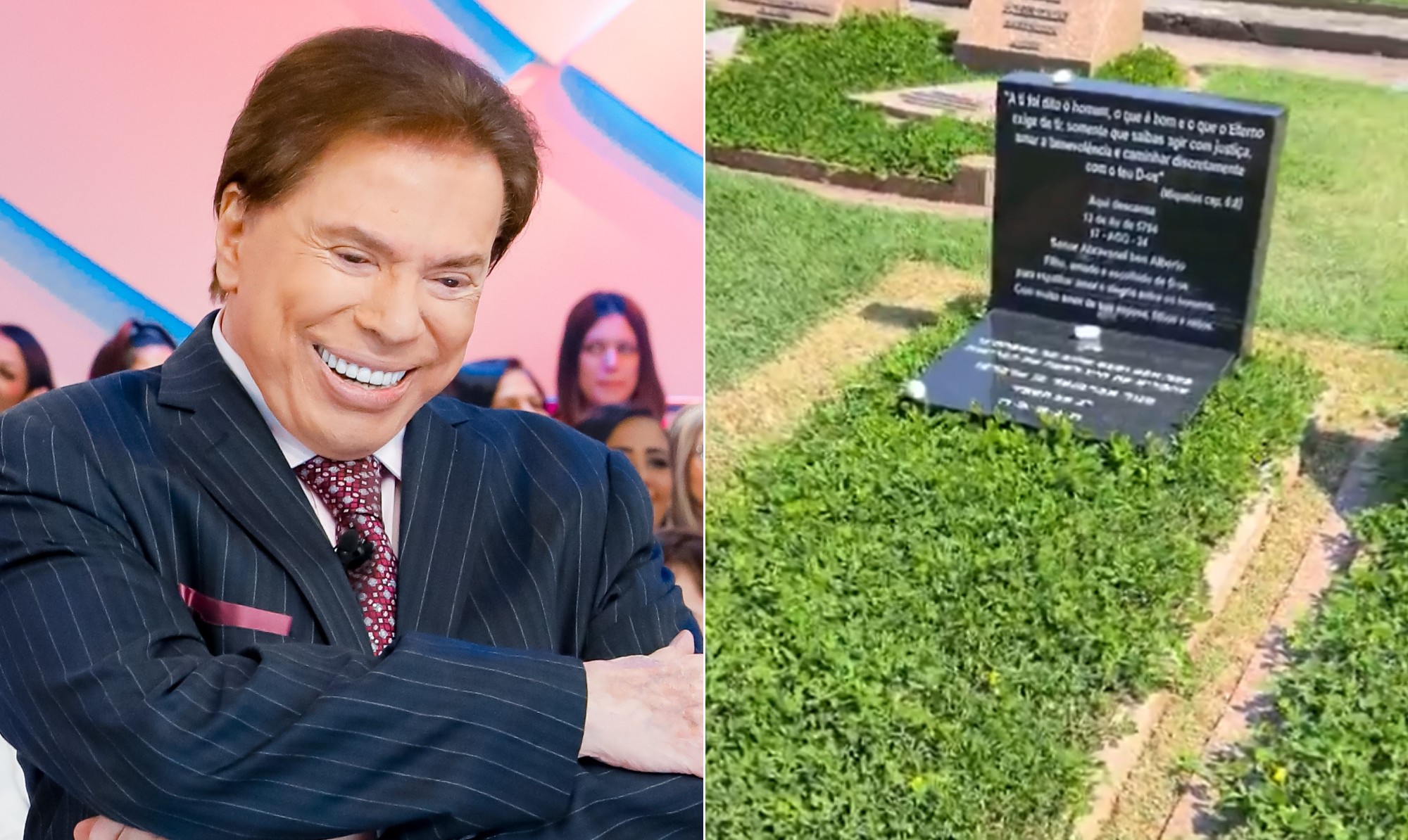 Túmulo de Silvio Santos: fã mostra, pela primeira vez, a lápide do apresentador; veja foto