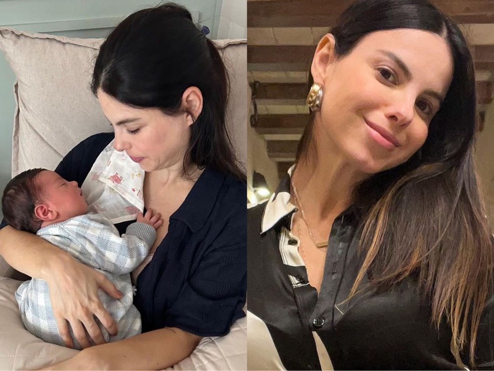 Sthefany Brito com o filho recém-nascido — Foto: Reprodução/Instagram