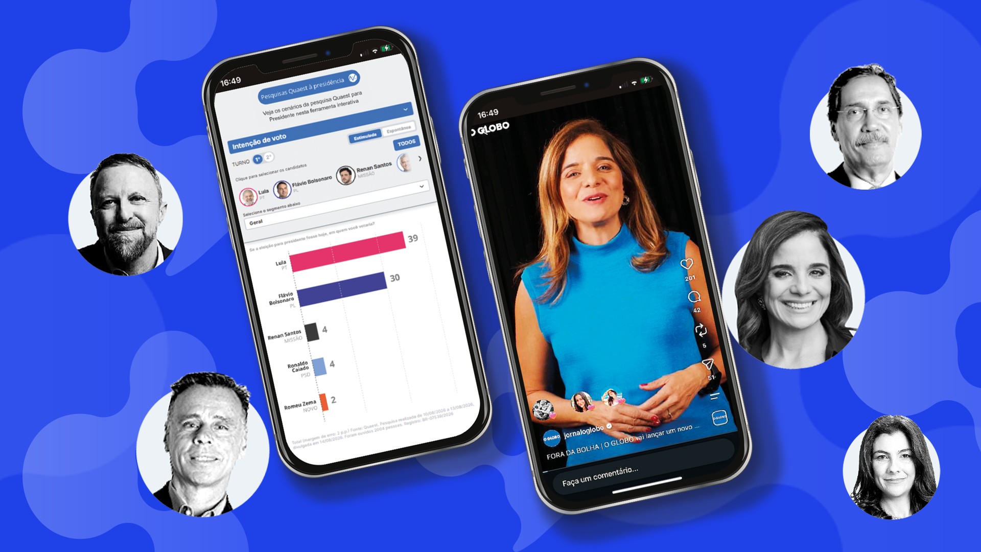 O GLOBO inicia cobertura especial de pesquisas com live de colunistas, ambiente próprio com dados, agregador e mais