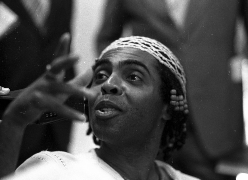 O cantor Gilberto Gil, em 1979 — Foto: Raimundo Silva