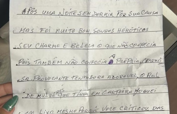'Querer dar uma de honesta': vítima assediada por idoso de 83 anos em shopping da Zona Norte compartilha bilhetes que recebia; homem foi preso