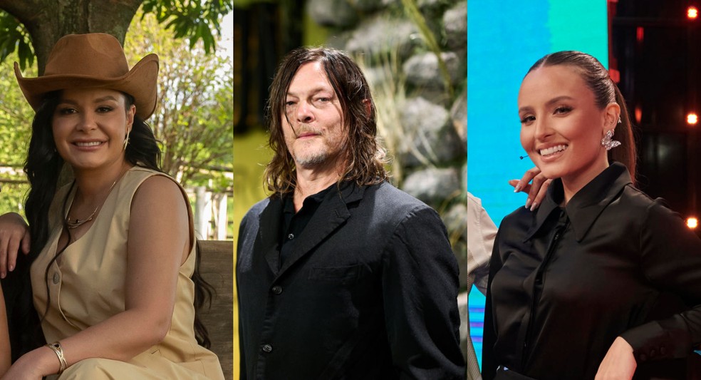 Maraisa, Norman Reedus e Larissa Manoela — Foto: Divulgação TV Globo / Getty Images