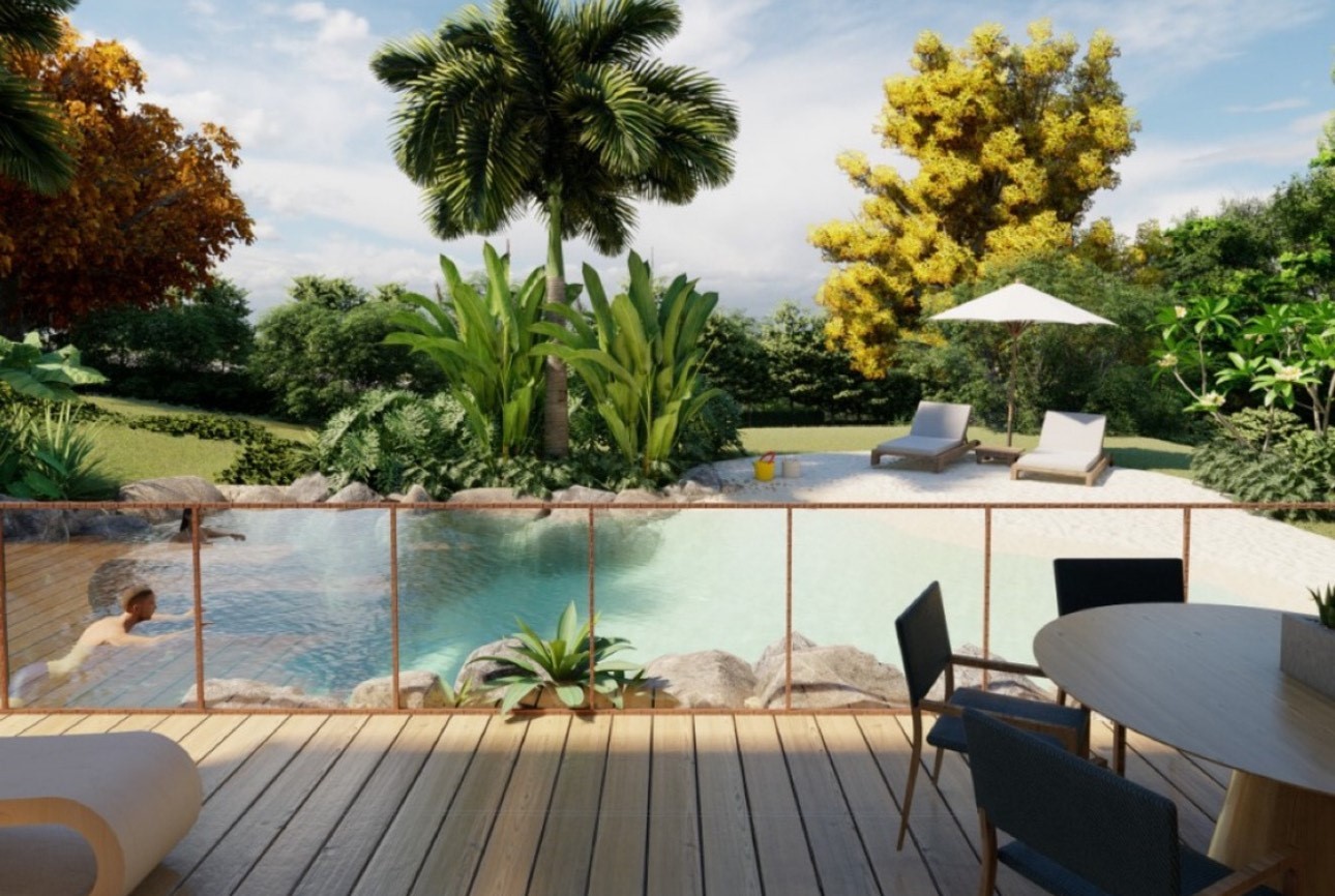 Viih Tube e Eliezer pediram uma área rasa para a filha poder brincar com segurança — Foto: Reprodução Instagram