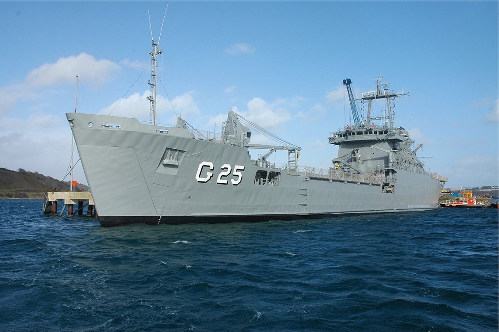 Navio de Desembarque de Carros de Combate Almirante Sabóia (G25), da Marinha do Brasil — Foto: Divulgação / Marinha do Brasil
