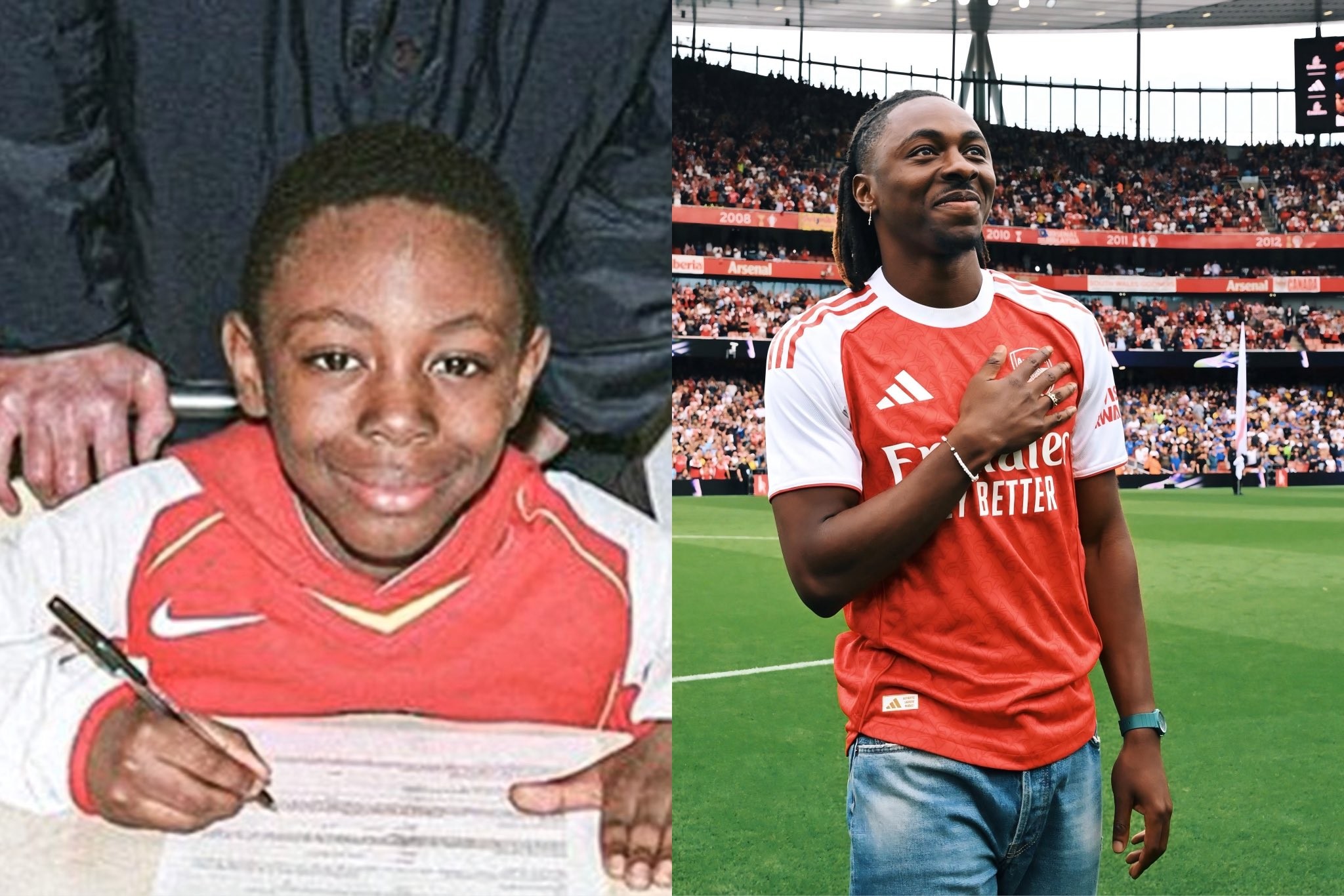 Inglês realiza sonho e é apresentado como reforço do Arsenal 14 anos após ser dispensado: ‘Chorei por uma semana’