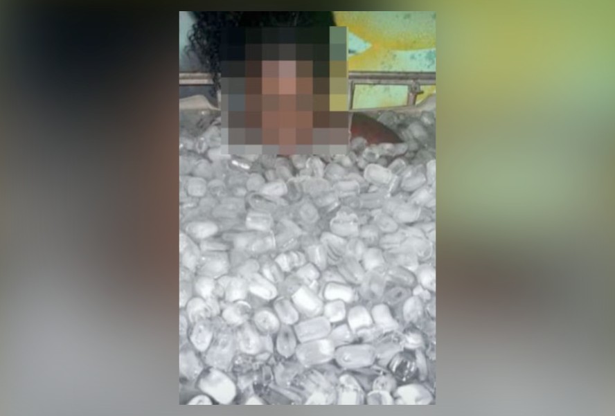 CV tortura mulher, que é colocada em uma banheira de gelo
