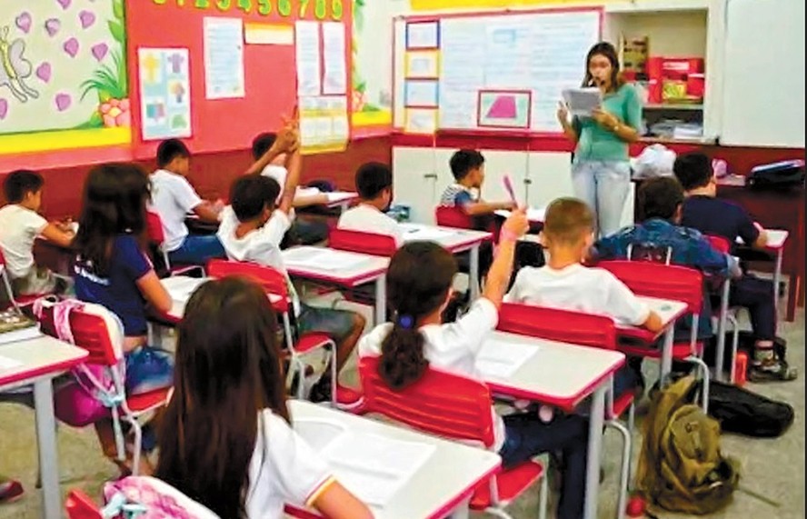 Sala de aula em Sobral, no Ceará