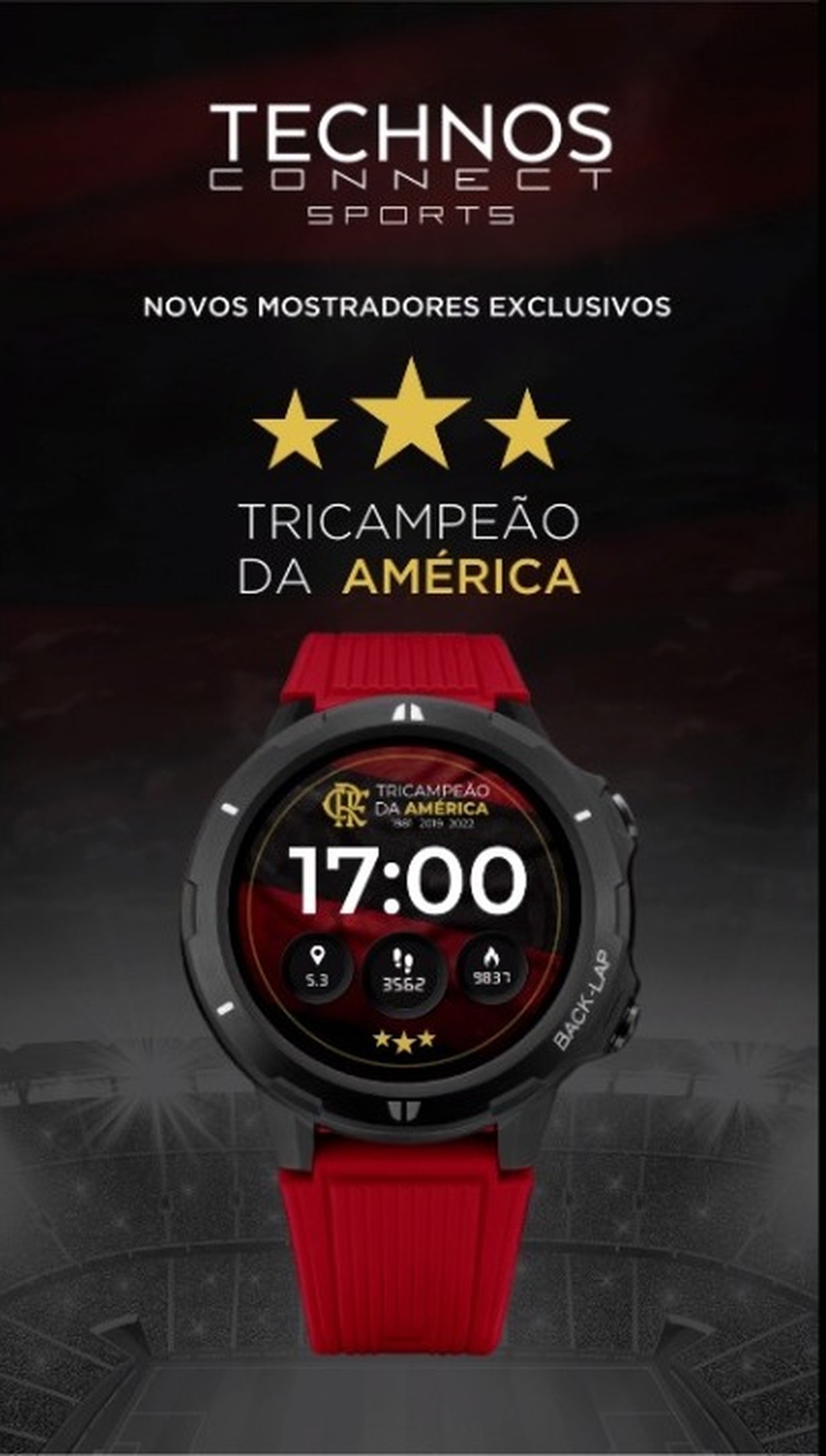 Smartwatch Flamengo Technos Connect Sports - flamengo