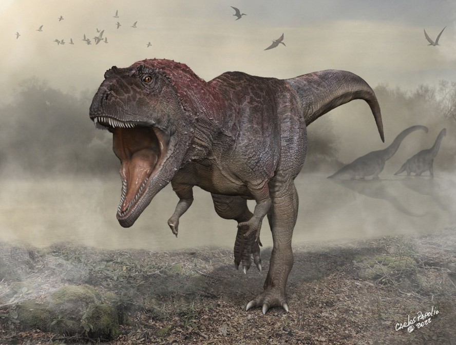 Este dinossauro gigante é mais assustador do que o lendário T-Rex! Mundos  Escondidos 41 mil visualizações - há 1 semana Thumb: Tiranossauro matando  Espinossauro - iFunny Brazil