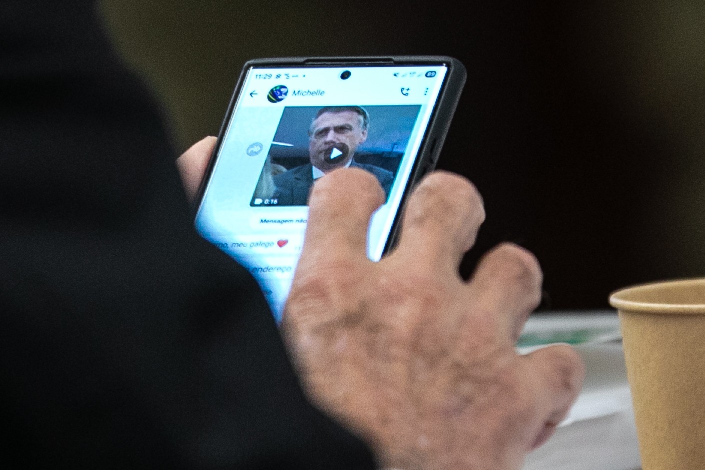Julgamento no Supremo Tribunal Federal (STF) - interrogatórios no julgamento da trama golpista. Na foto: Jair Bolsonaro — Foto: Brenno Carvalho / Agência O Globo