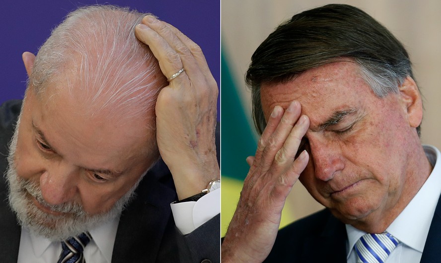Lula e Bolsonaro em momentos na presidência