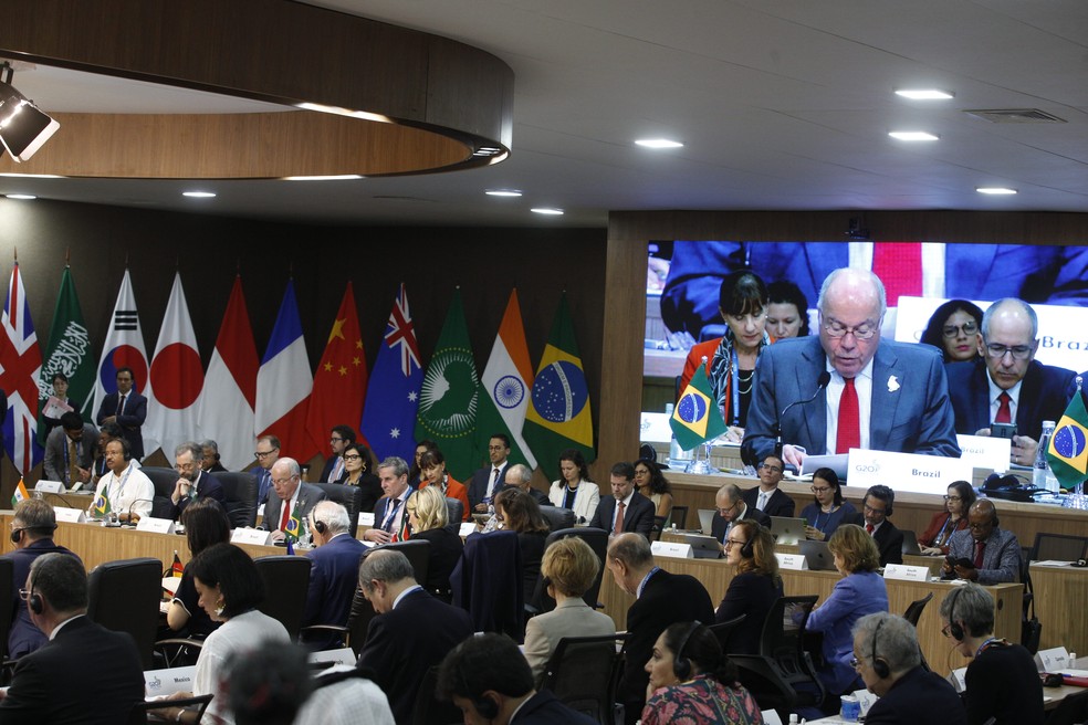 Reunião de Chanceleres do G20 na Marina da Glória — Foto: Alexandre Cassiano