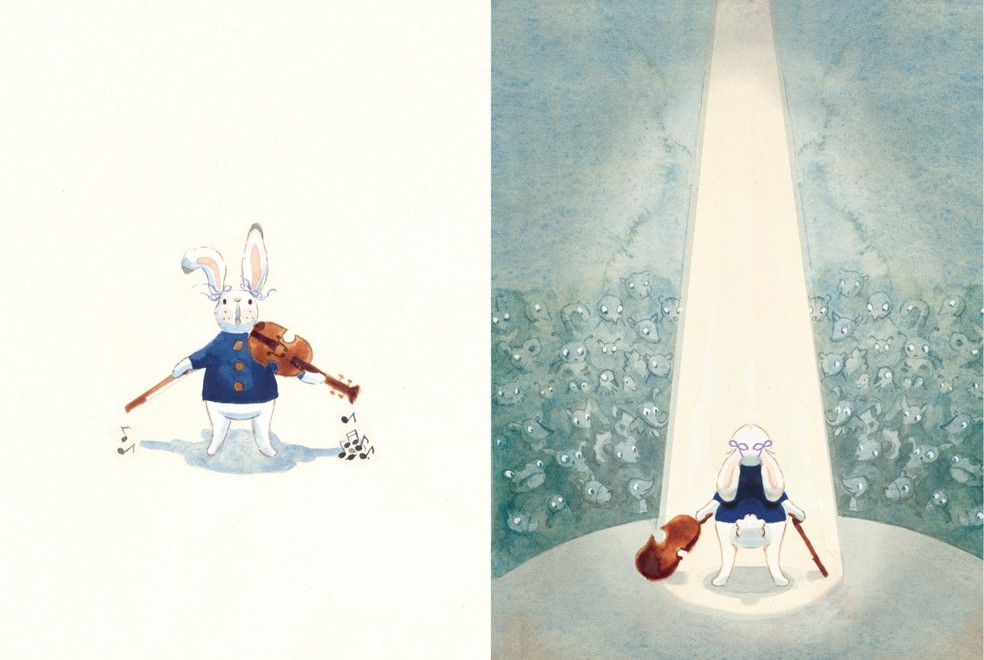 Ilustração de Lauren O'Hara para o livro "A coelhinha Mei Mei", de Laufey — Foto: Divulgação/Companhia das Letrinhas
