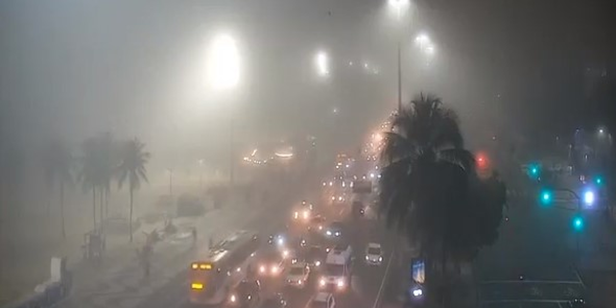 Orla do Rio é coberta por névoa de vapor; entenda o fenômeno 