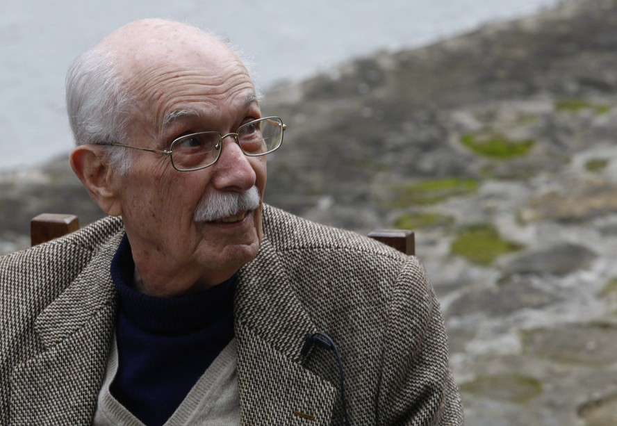 O crítico literário Antonio Candido em Paraty, em 2011
