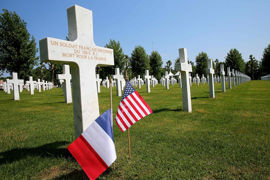 Cemitério de Seringes-et-Nesles, no noroeste da França, onde os restos mortais do soldado foram enterrados