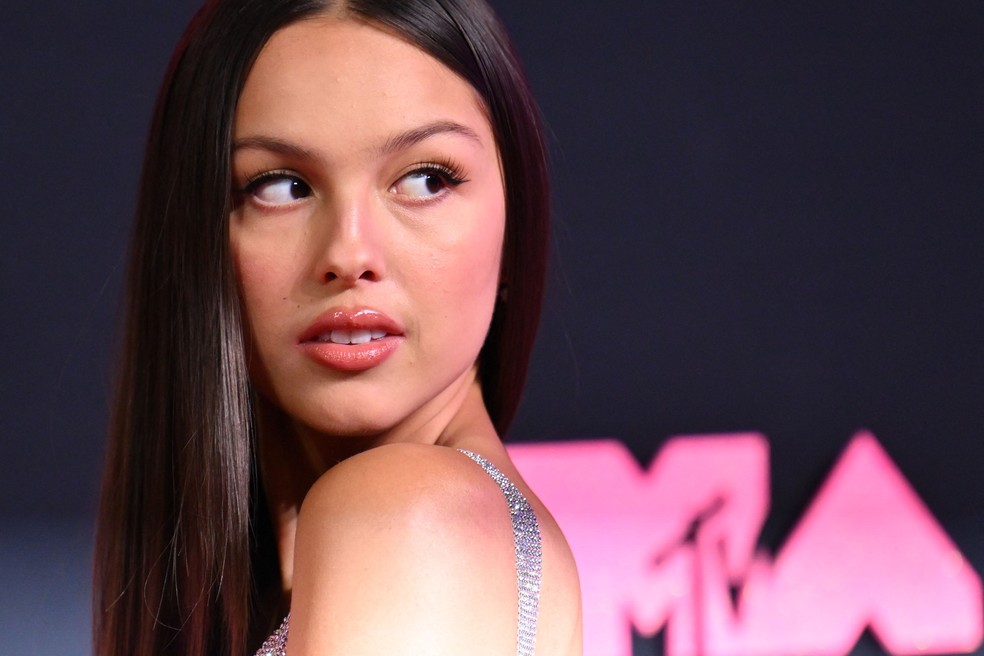 A cantora americana Olivia Rodrigo — Foto: Angela Weiss/AFP