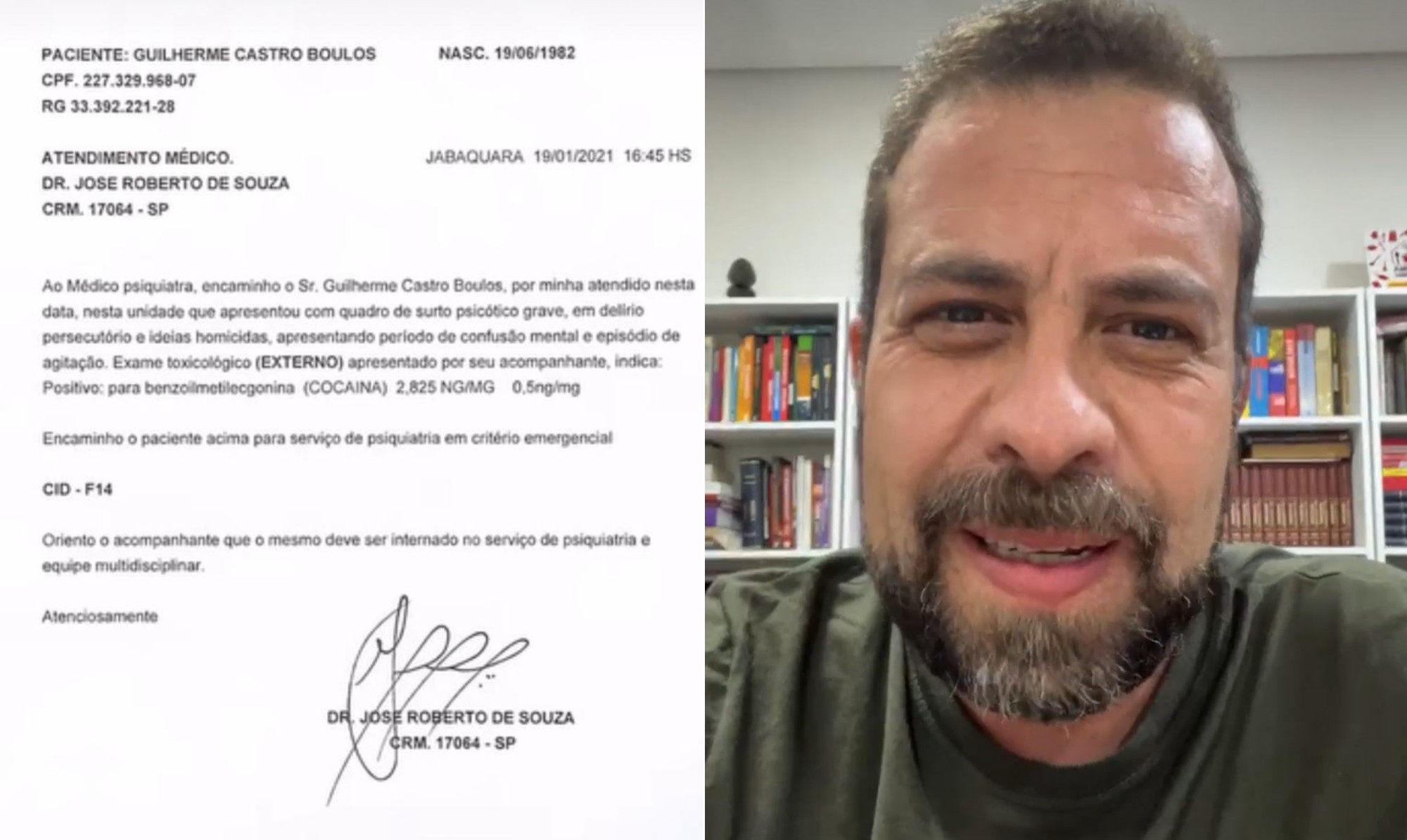 Marçal divulga suposto laudo de uso de cocaína de Boulos, que nega e vai pedir prisão de ex-coach