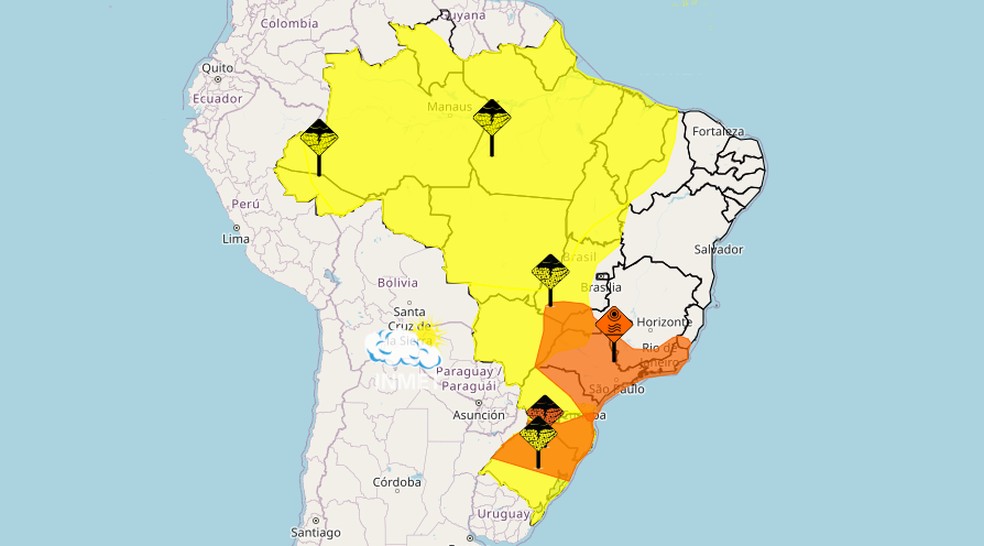 Heat wave hits Southeast region and South has storm warning; Inmet has issued several weather alerts for this Friday — Photo: Reproduction