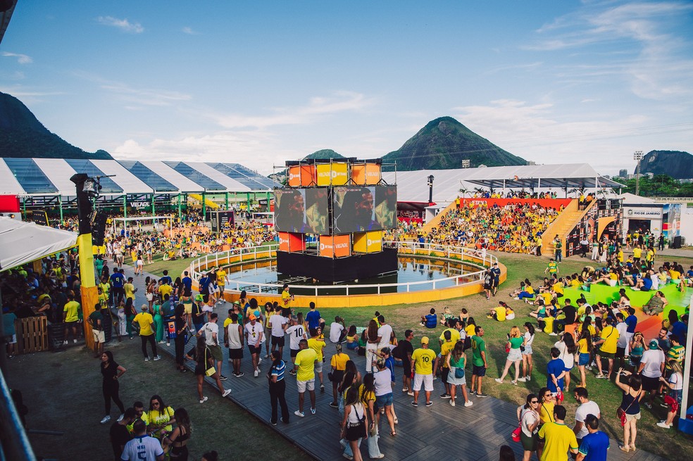 Village Betano, no Rio de Janeiro: evento foi realizado na Copa do Mundo 2022 por Vibra e Fábrica — Foto: Lali Moss/Divulgação