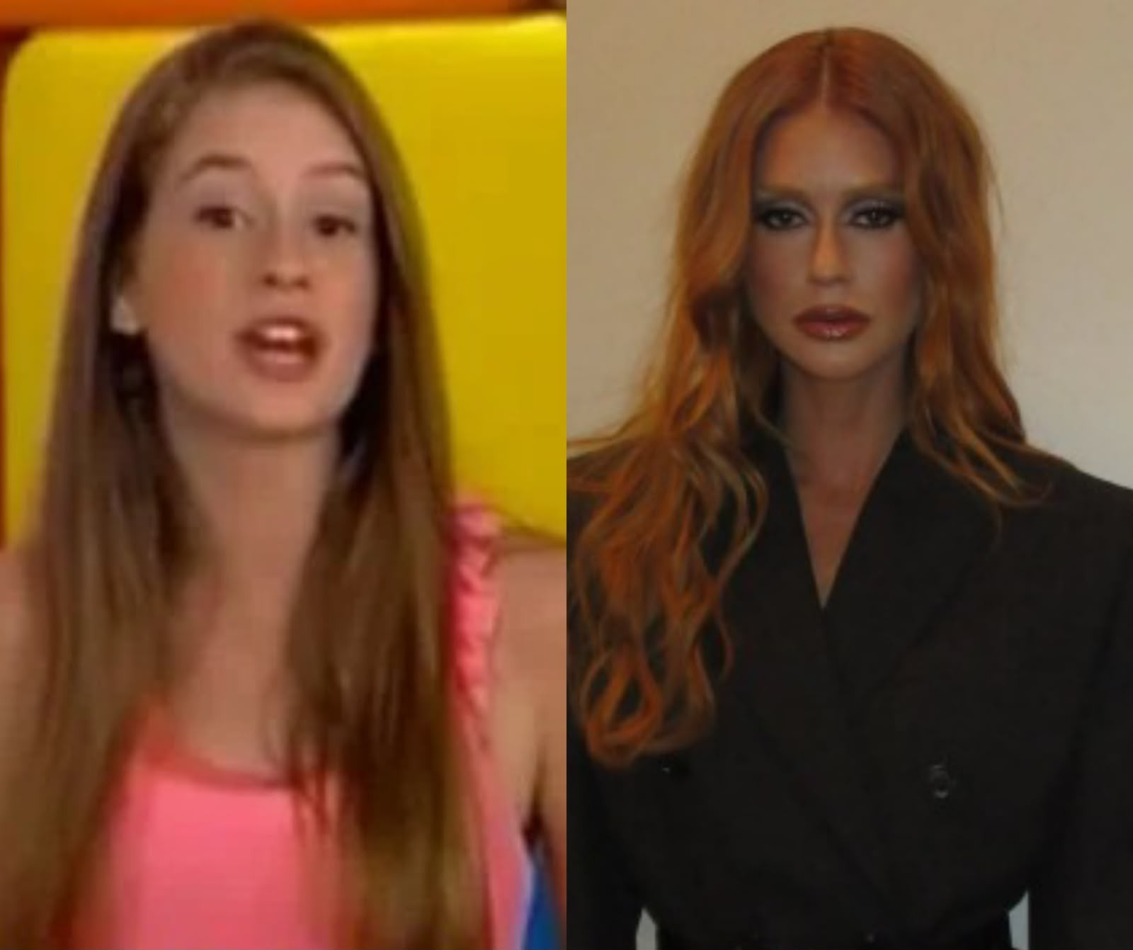 Marina Ruy Barbosa apresentou em 2009. Atualmente, além da carreira de atriz, ela também se dedica como empresária de moda — Foto: Reprodução/TV Globo e Instagram