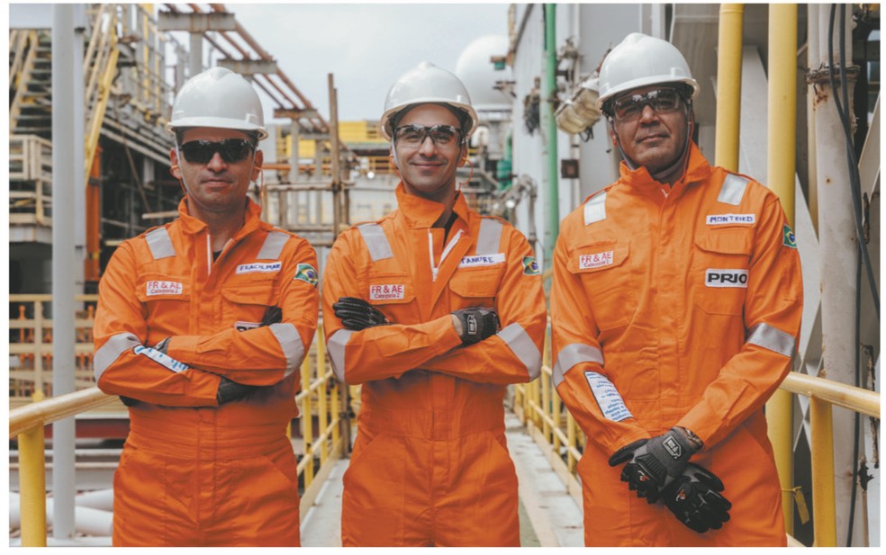 Nelson Queiroz Tanure, president and founder, between COO Francilmar Fernandes and CEO Roberto Monteiro — Photo: Disclosure