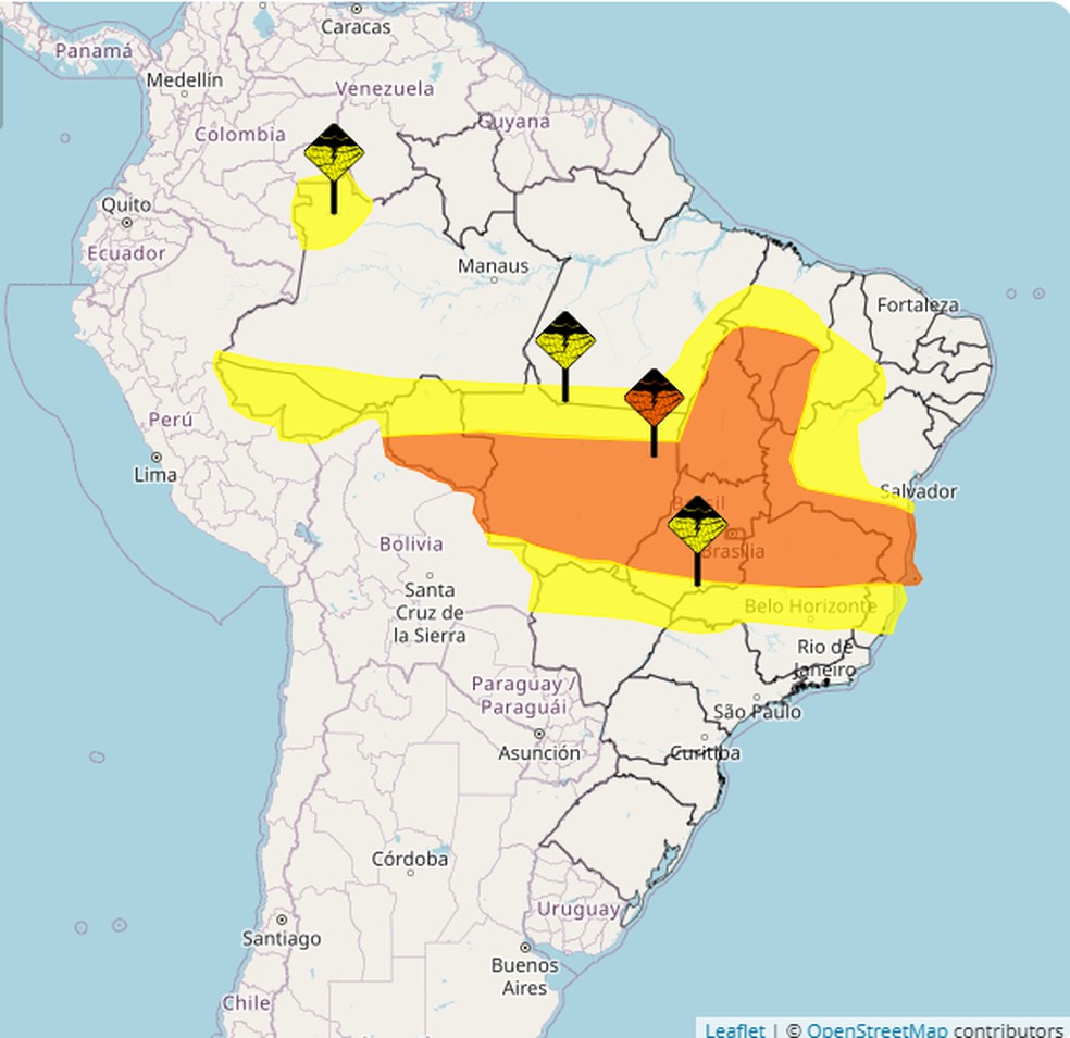 Weather forecast for Saturday, December 6 - Image: Reproduction / Inmet