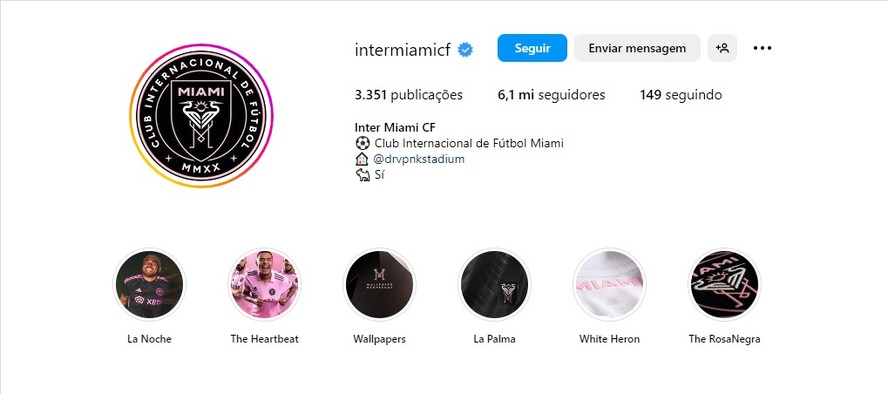 Clube americano viu número de seguidores explodir no Instagram
