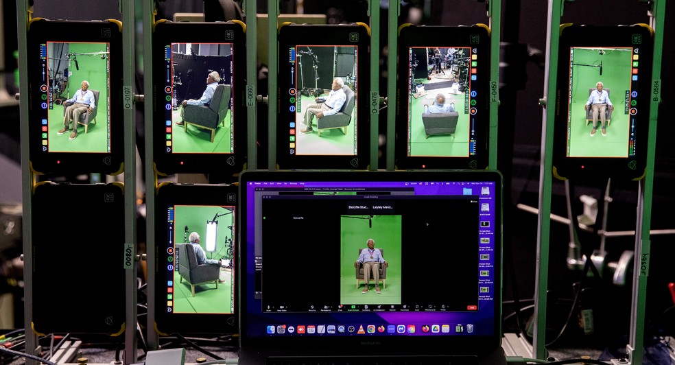 Algumas pessoas est&atilde;o usando chatbots de intelig&ecirc;ncia artificial para criar avatares de entes queridos que j&aacute; partiram &mdash; Foto: Alisha Jucevic/The New York Times