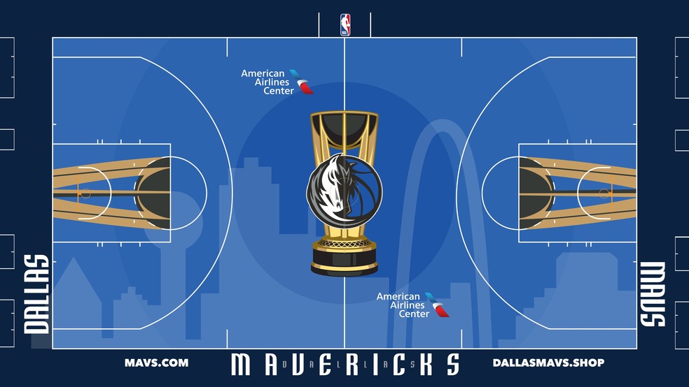 A quadra dos Mavs — Foto: Divulgação/NBA