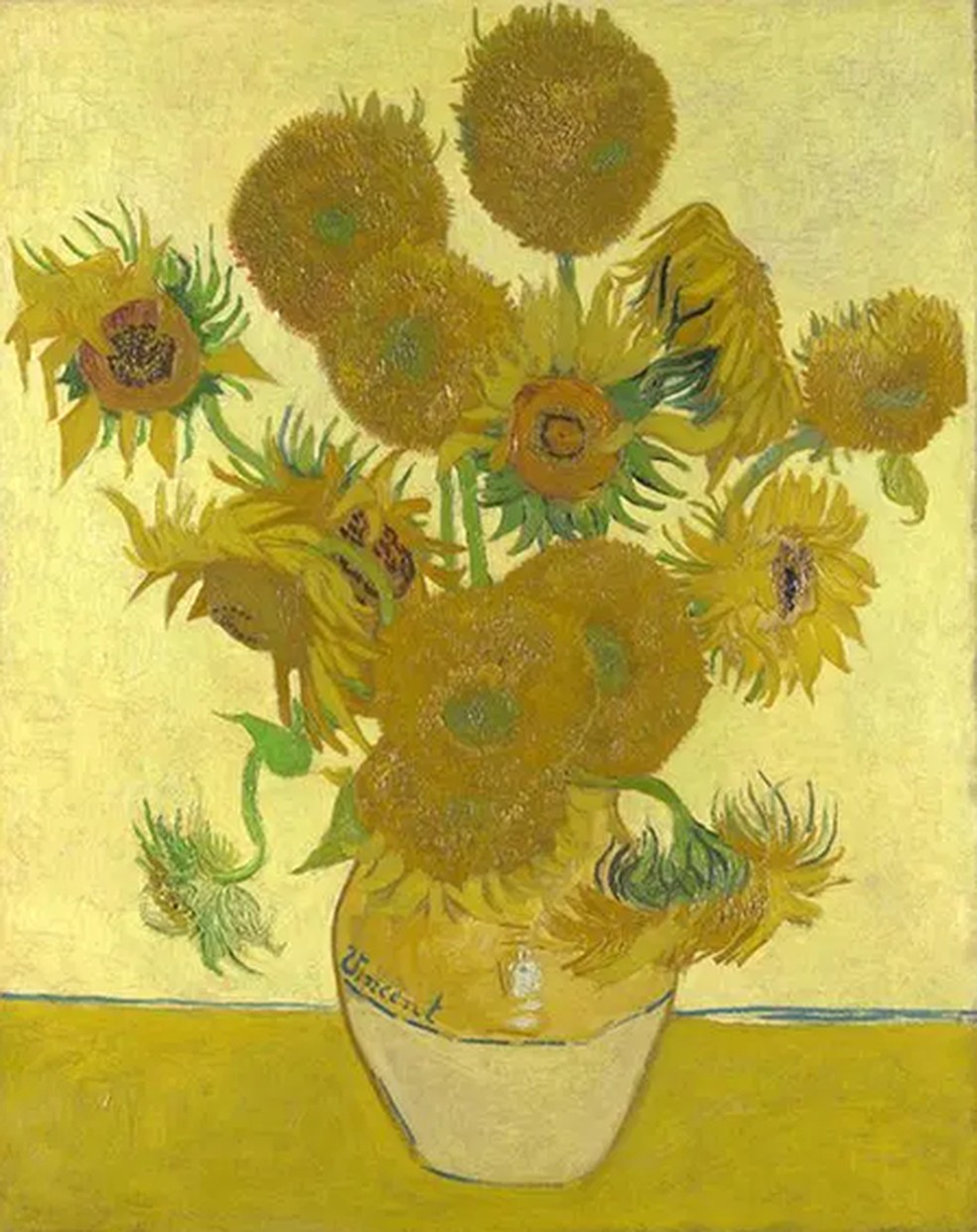 Os Girassóis, 1888, óleo sobre tela, de Vincent Van Gogh  — Foto: Reprodução