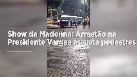 Show da Madonna: arrastão na Avenida Presidente Vargas assusta pedestres; vídeo