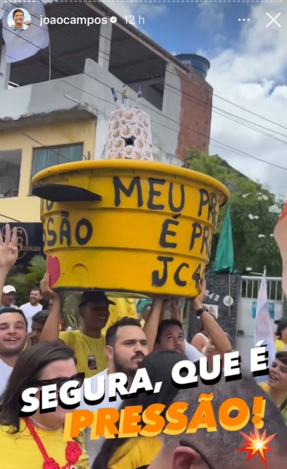 João Campos (PSB), candidato à prefeitura de Recife (PE). — Foto: Reprodução/Instagram