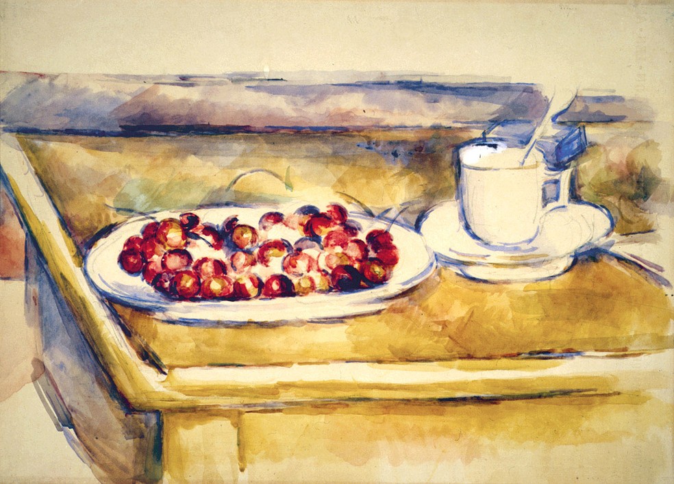 "Natureza morta com cerejas", de Paul Cézanne, está entre as obras roubadas — Foto: Divulgação | Magnani Rocca
