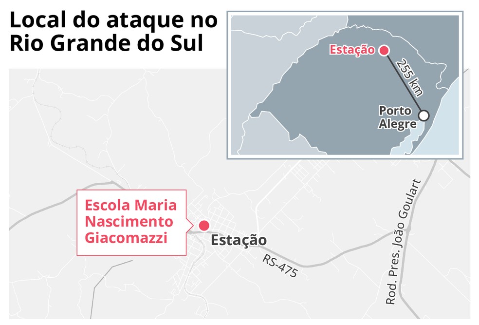 Local do ataque — Foto: Editoria de Arte