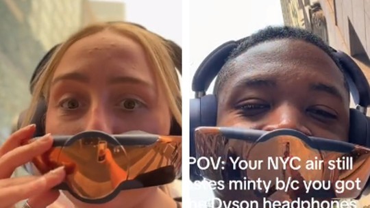 'Céu laranja' em Nova York: jovens usam fone de ouvido de mais de R$ 4,6 mil para se protegerem da poluição; entenda
