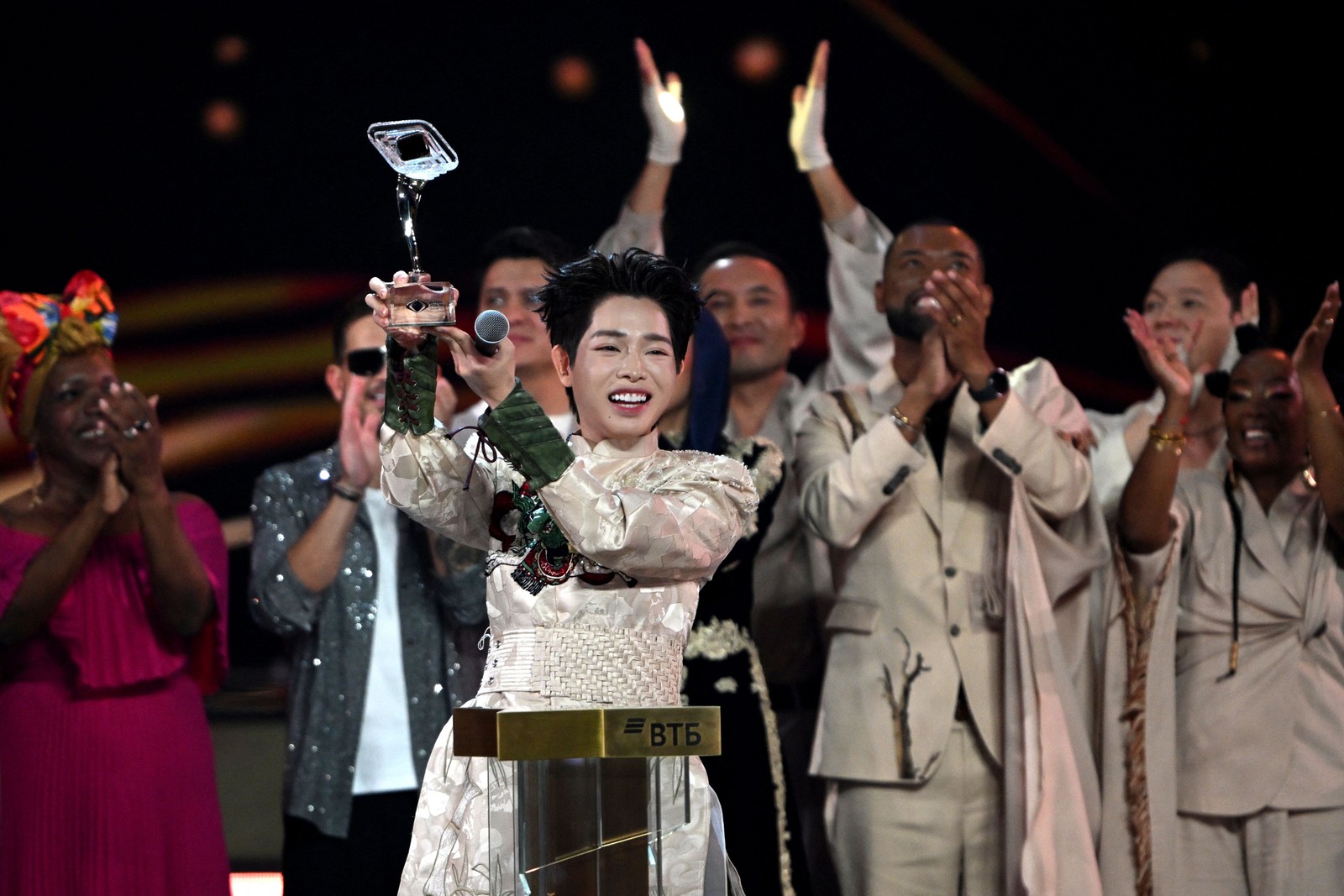 First organized in 1965, Intervision was originally a festival for the Soviet Union and its satellite states - Photograph: Olesya Kurpiyeva/AFP