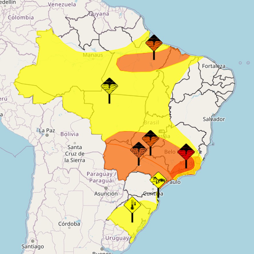 Marinha do Brasil está com avisos em vigor da tempestade