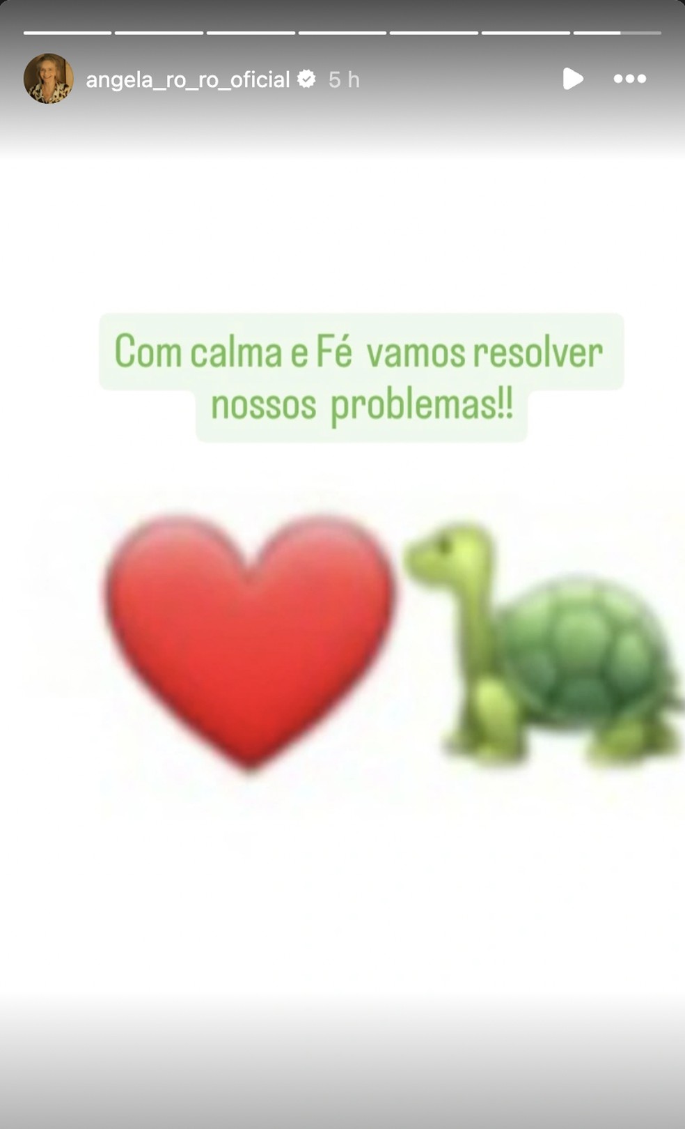 Story de Angela Ro Ro — Foto: Reprodução/Instagram