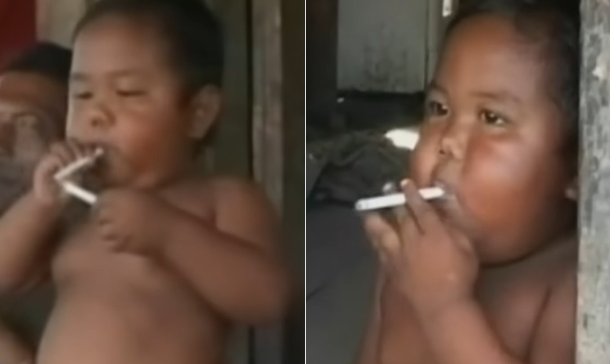 Bebê indonésio conhecido por consumir até 40 cigarros por dia tinha crises de raiva e batia a cabeça ao ser impedido de fumar