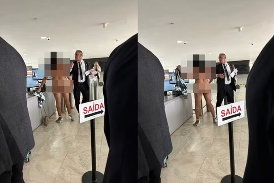 Mulher tenta entrar sem roupas no Planalto, mas é barrada pela segurança