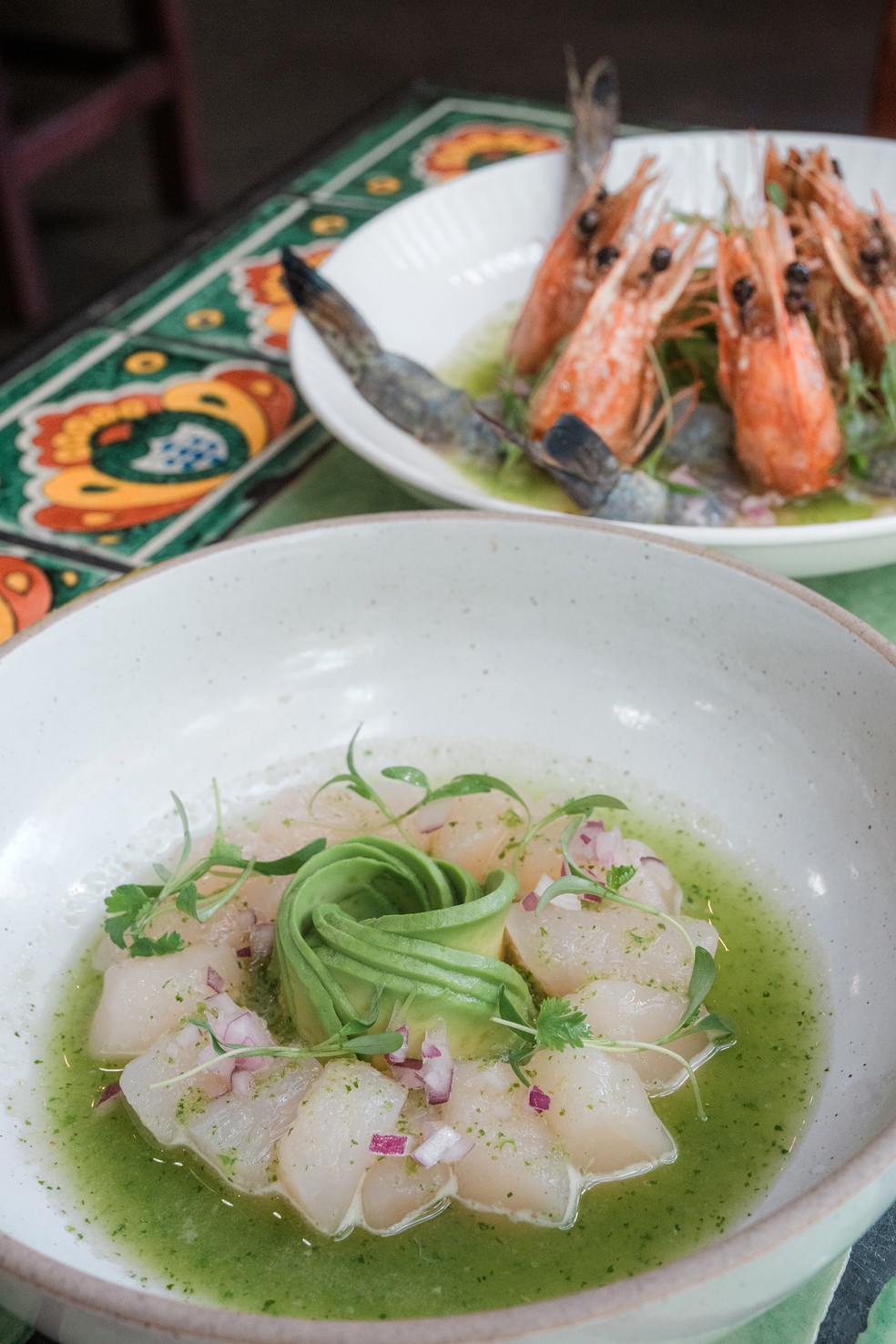 Pratos do Holbox, restaurante mexicano na região de Historic South Central, em Los Angeles — Foto: Gabriela Bhaskar/The New York Times
