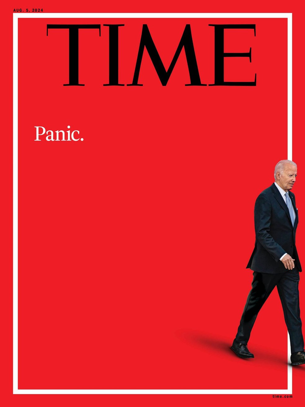 Capa da Time mostra pressão sobre Biden após debate desastroso contra Trump — Foto: Divulgação