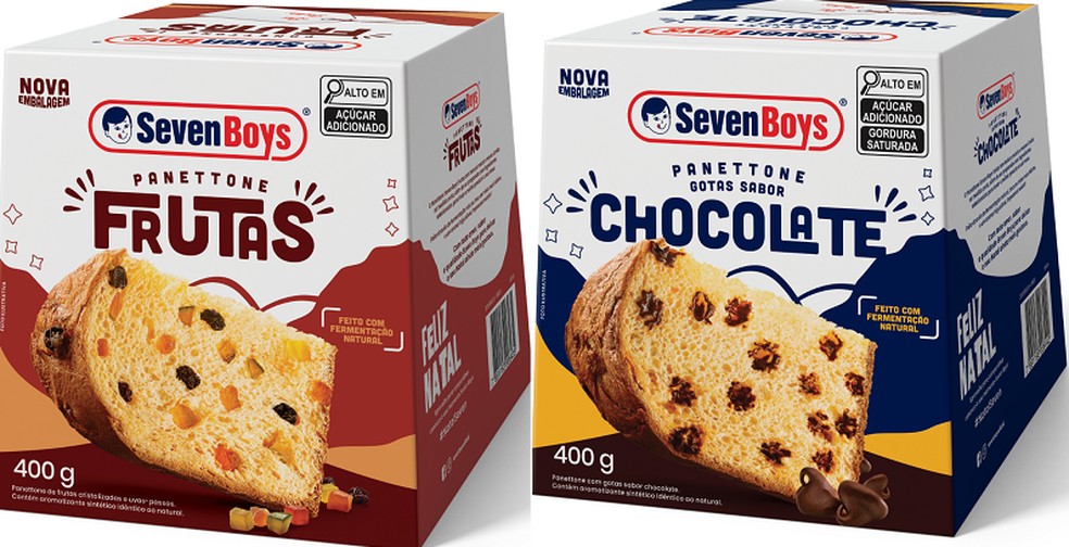 Os panetons de frutas e de chocolate Seven Boys — Foto: Divulgação