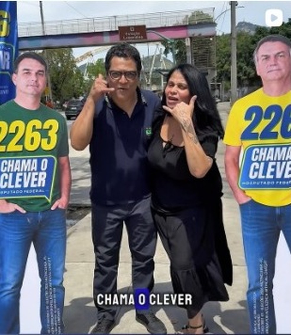 O ex-presidente da Loterj Hazenclever Cançado em campanha — Foto: Reprodução